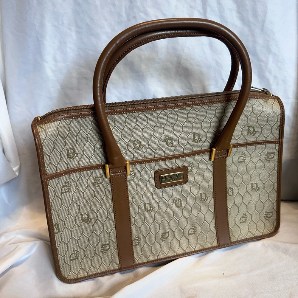 Christian Dior Honeycomb Canvas Vintage Hand Bag!Pre-loved. Beautiful canvas!